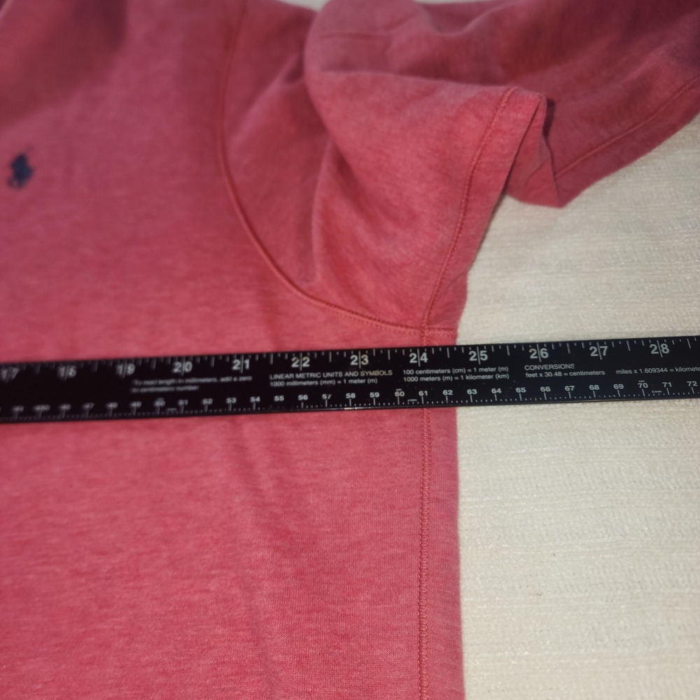 Polo Ralph Lauren Performance Mens Red Heather Quarter Zip Pullover Large 1003 - Picture 5 of 7